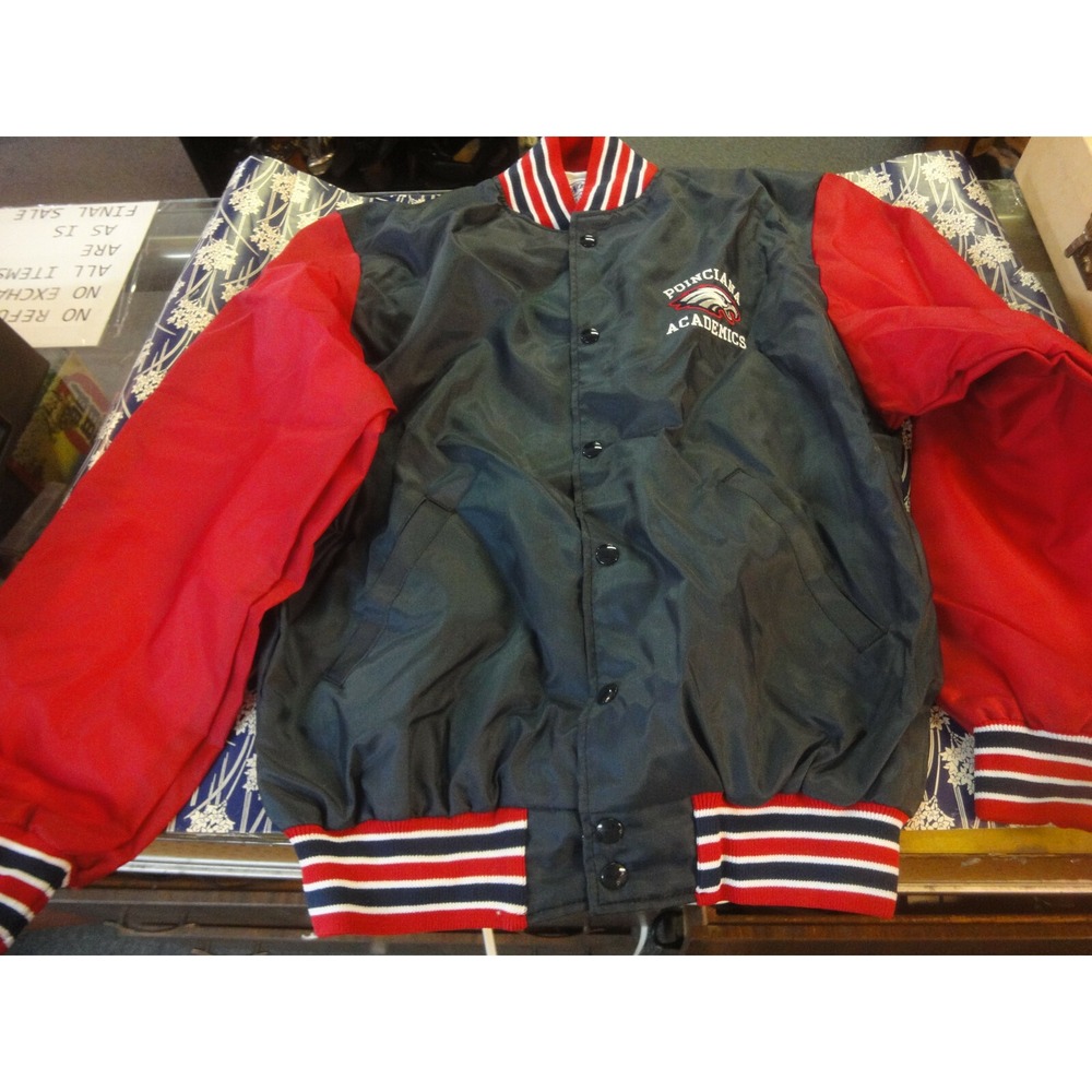 Neff School‎ Jacket Poinciana Academics eagle red black adult M snap button